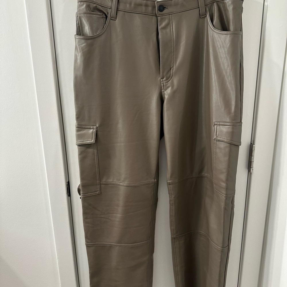 Abercrombie & Fitch Curve Love Vegan Leather Pants